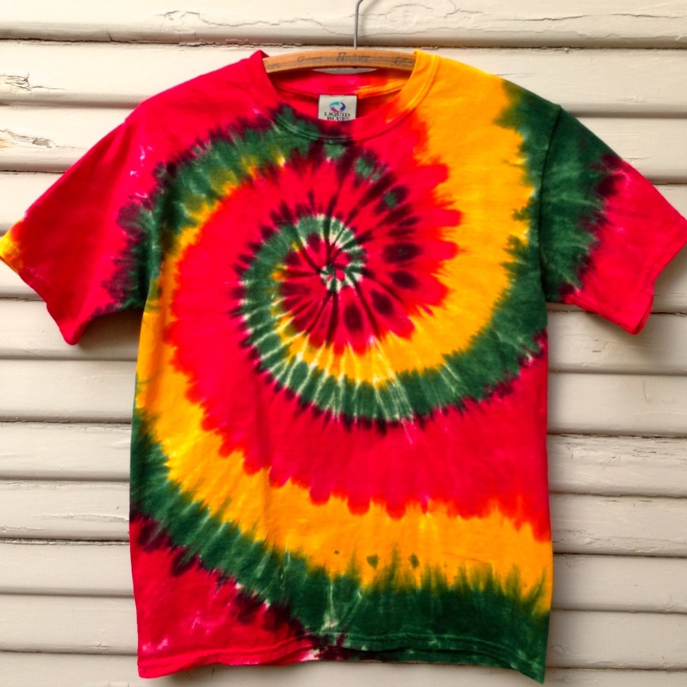Tie-Dye Kids T-shirt - Rasta colors